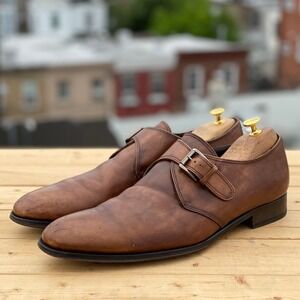 To Boot New York Conner Single Monk Strap‎ Brown Leather Dress Shoes Size 11.5